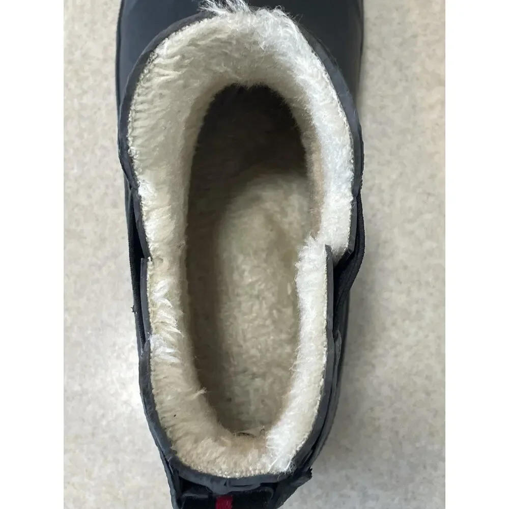 Tretorn Women's Size7 Lina Chelsea Rain Boots Black Rubber FAUX Fur Lined